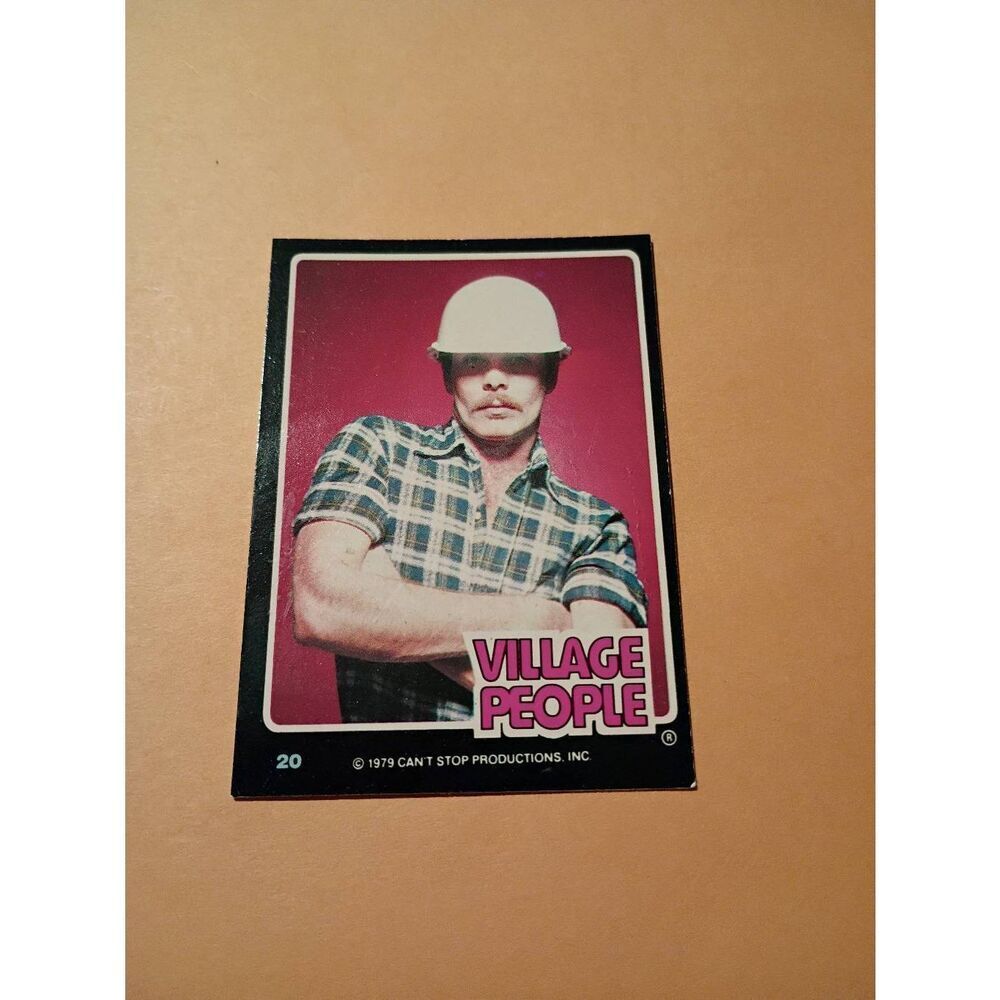 Vintage 1979 Village People Trading Card #20 Disco Era Vintage Music Collectible